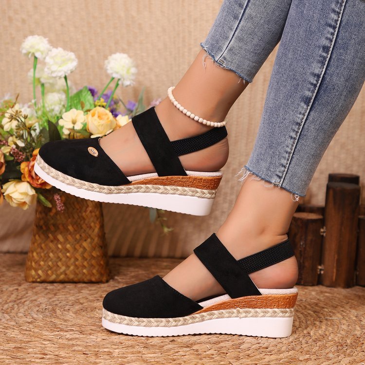 Sandales Compensées Espadrille – Confort et Style