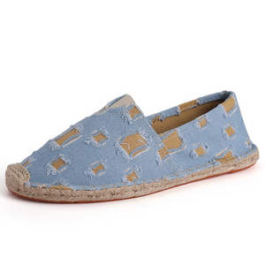 mocassins en toile pour femme