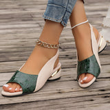Sandales Slingback Effet Croco – Élégance Chic à Petit Talon