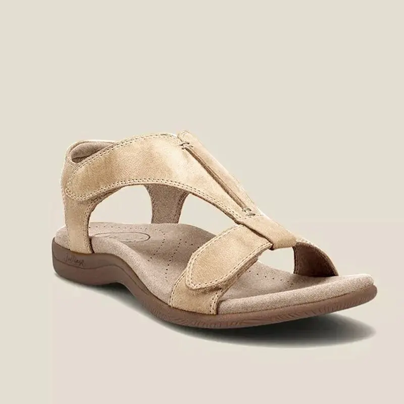 Sandales cuir confort femme à scratch