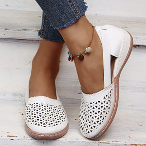 chaussures compensées ajourées