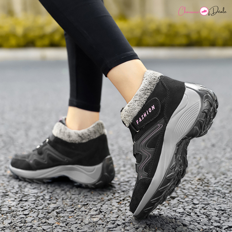 Bottines d'hiver en peluche chaudes pour femmes