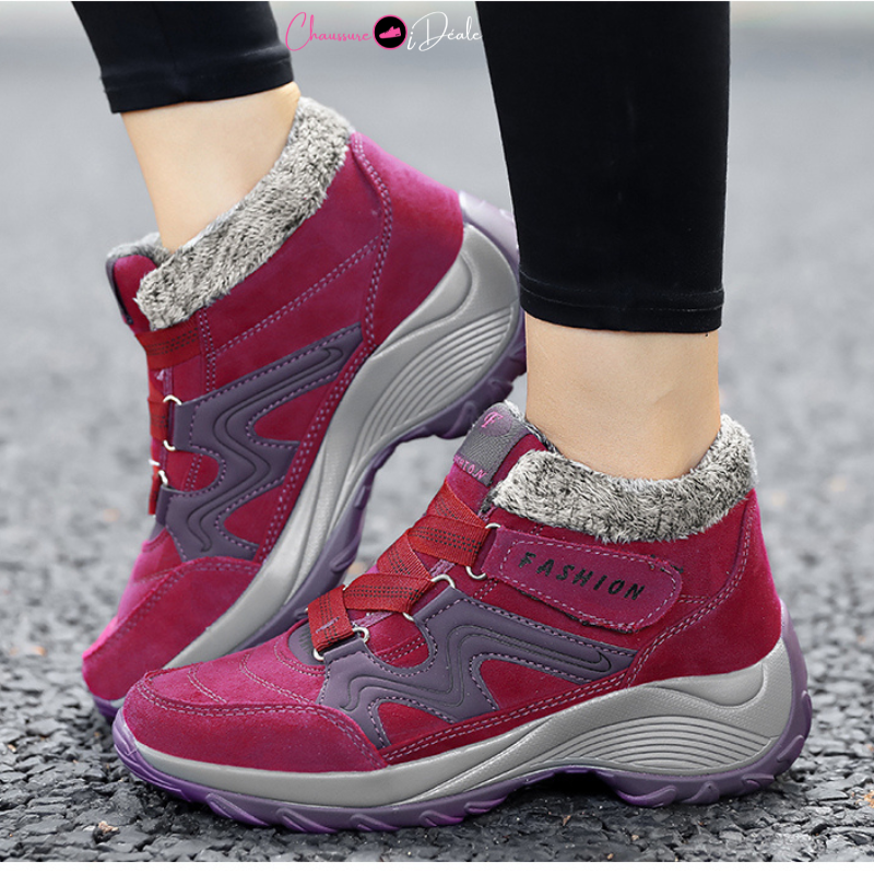 Bottines d'hiver en peluche chaudes pour femmes