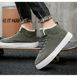 Baskets mi-hautes unisexes à lacets