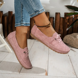 Mocassins femme confort à lacets