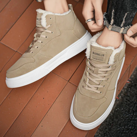 Baskets mi-hautes unisexes à lacets