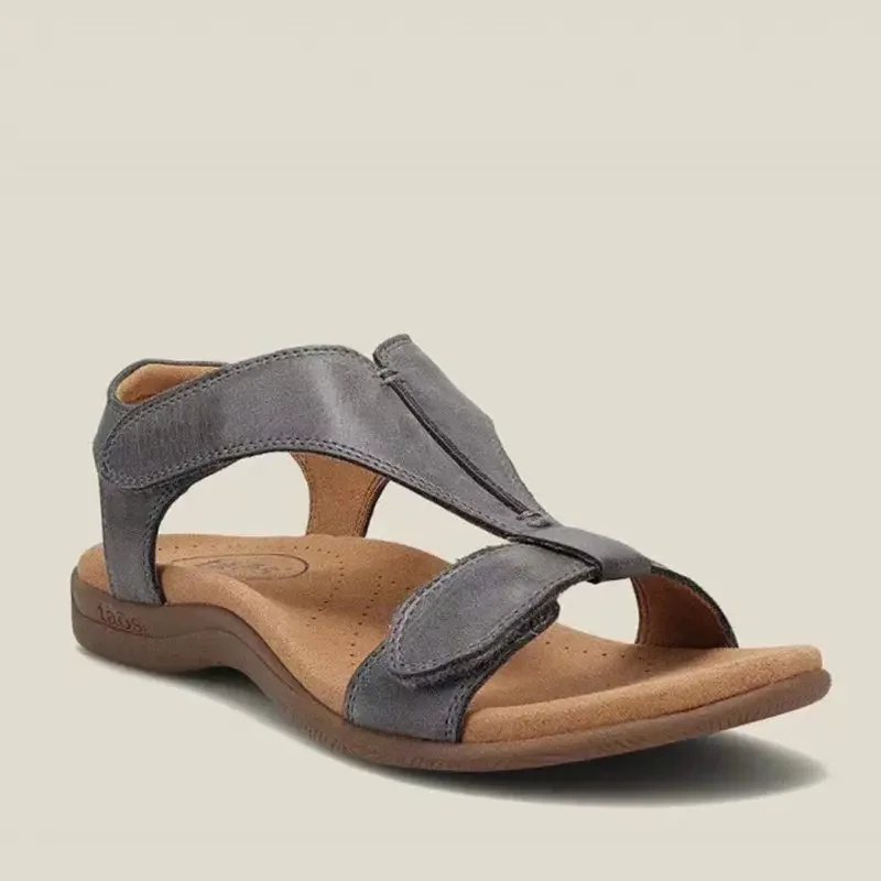 Sandales cuir confort femme à scratch