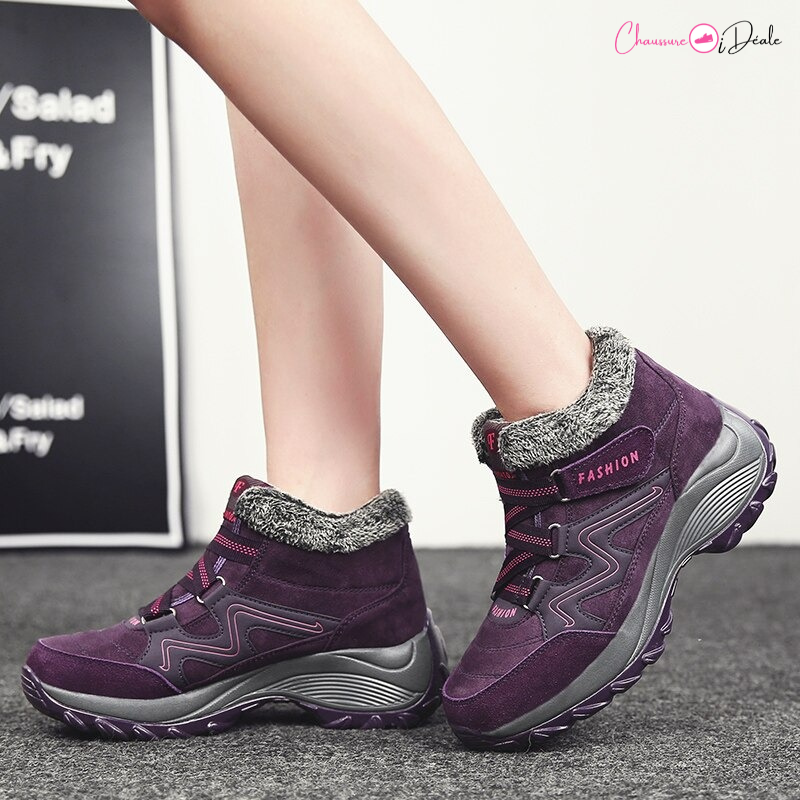 Bottines d'hiver en peluche chaudes pour femmes