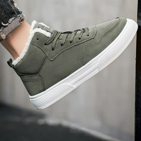 Baskets mi-hautes unisexes à lacets