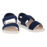 Sandale plate ultra-douce avec double bride élastique pour femmes