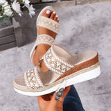 Sandales mules bohèmes à plateforme