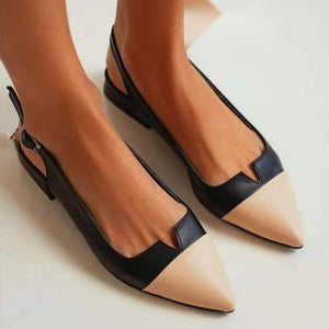 Ballerines Slingback Bicolores – Élégance Chic et Intemporelle
