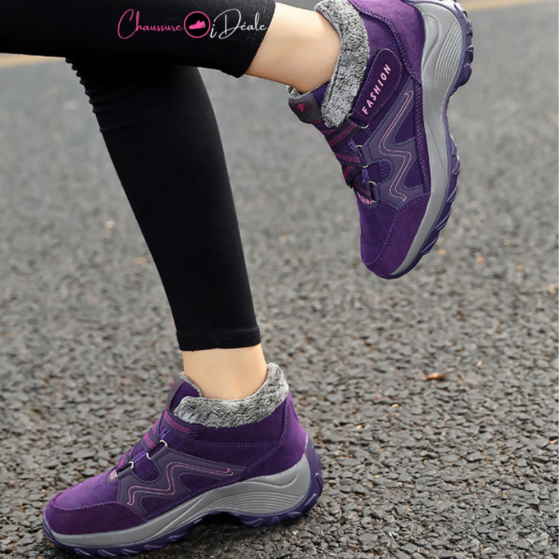 Bottines d'hiver en peluche chaudes pour femmes