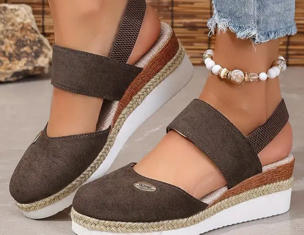 Sandales Compensées Espadrille – Confort et Style