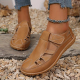 Sandales d'été en cuir décontractées pour femmes