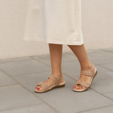 Sandale anti-transpirante velcro ultra-confortable pour femmes avec semelle Dry-Tech