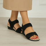 Sandale anti-transpirante velcro ultra-confortable pour femmes avec semelle Dry-Tech