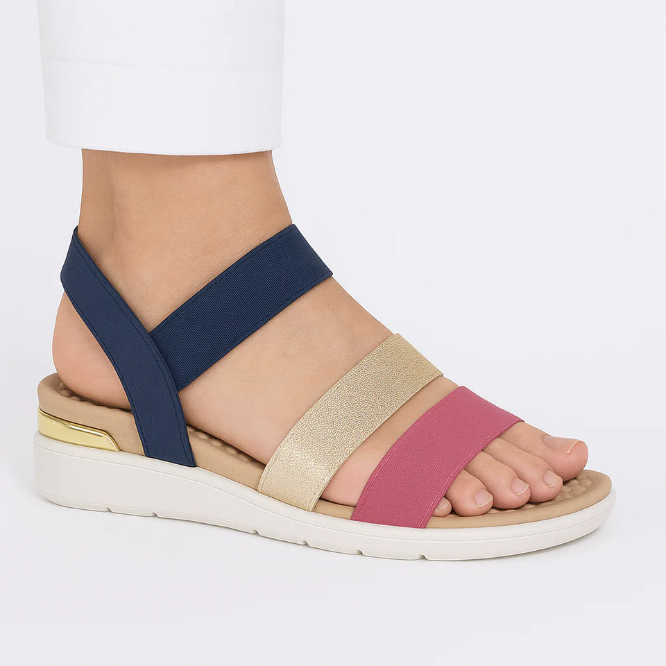 Sandales ultra-douces à talon métallique pour femmes (REFLEX-SENSE)