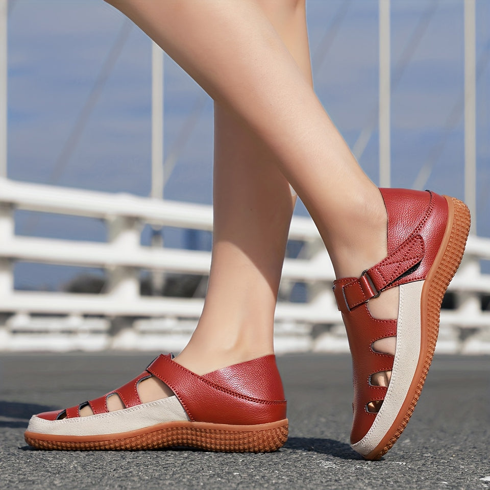 sandales vintage en cuir pour femme