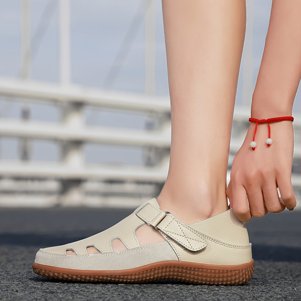 sandales vintage en cuir pour femme