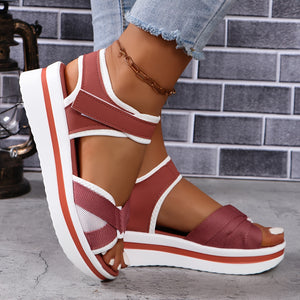 sandales compensées à plateforme pour femme