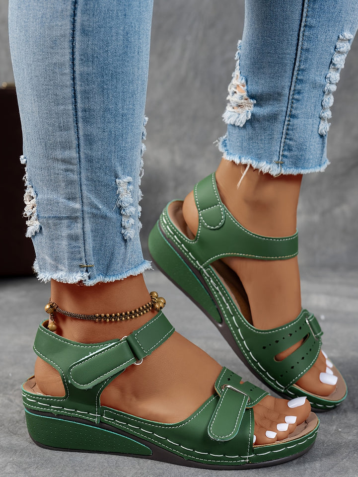 sandales décontractées et compensées pour femmes