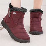 bottines d'hiver avec doublure en fausse fourrure
