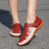 sandales vintage en cuir pour femme