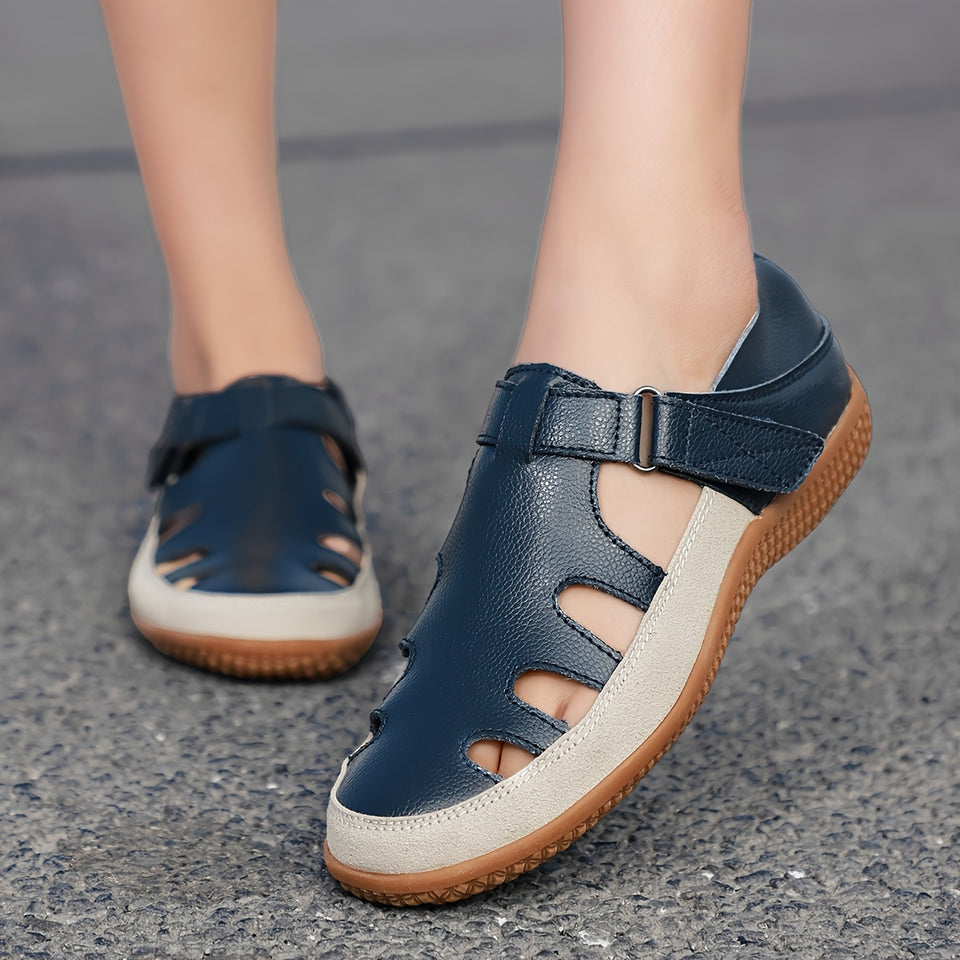 sandales vintage en cuir pour femme