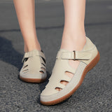 sandales vintage en cuir pour femme