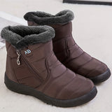 bottines d'hiver avec doublure en fausse fourrure