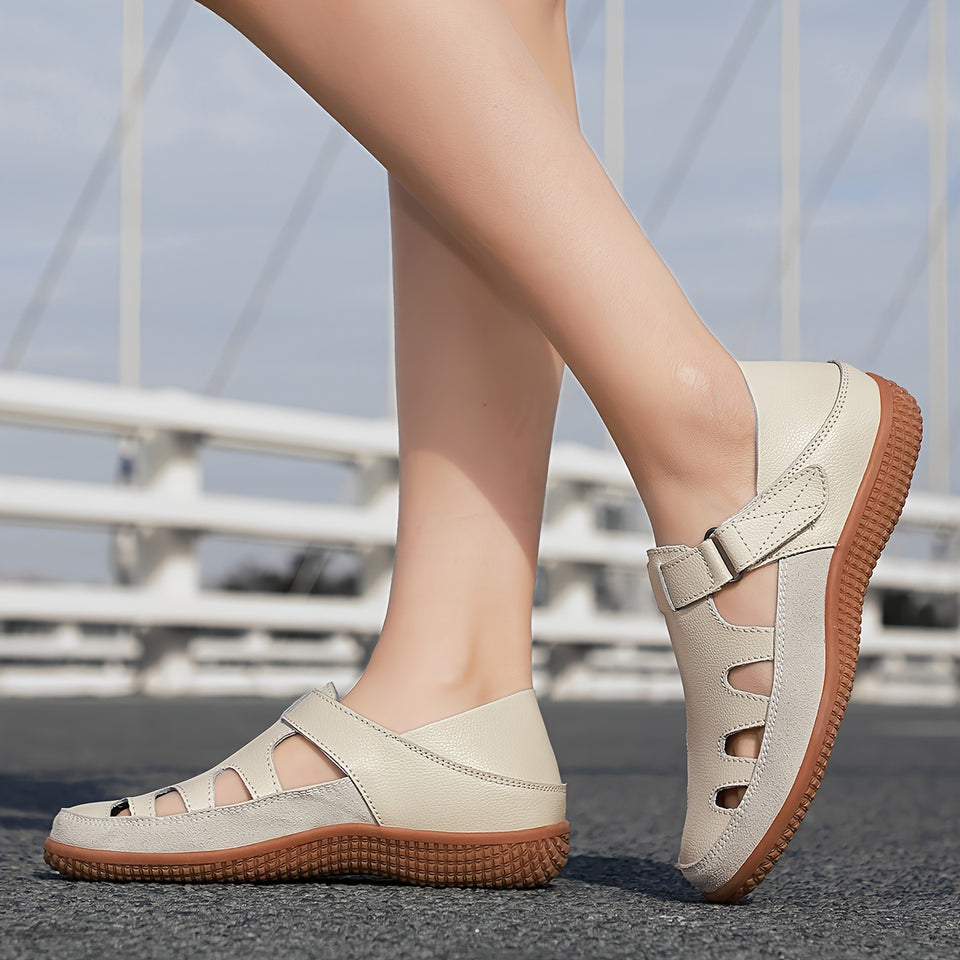 sandales vintage en cuir pour femme