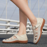 sandales vintage en cuir pour femme