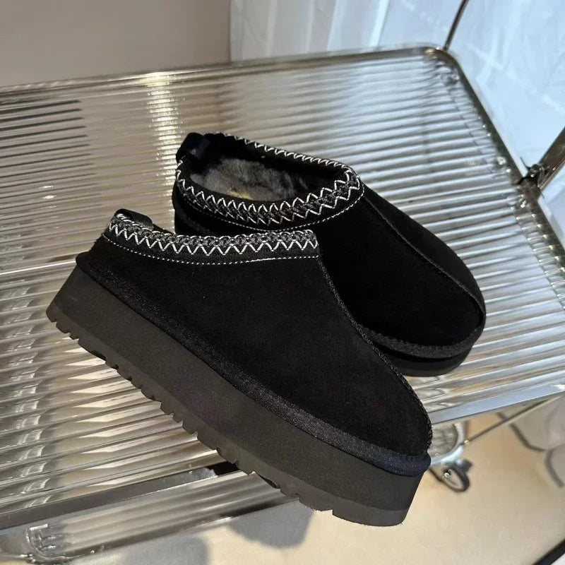 nouvelles pantoufles en laine pour femmes