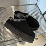 nouvelles pantoufles en laine pour femmes