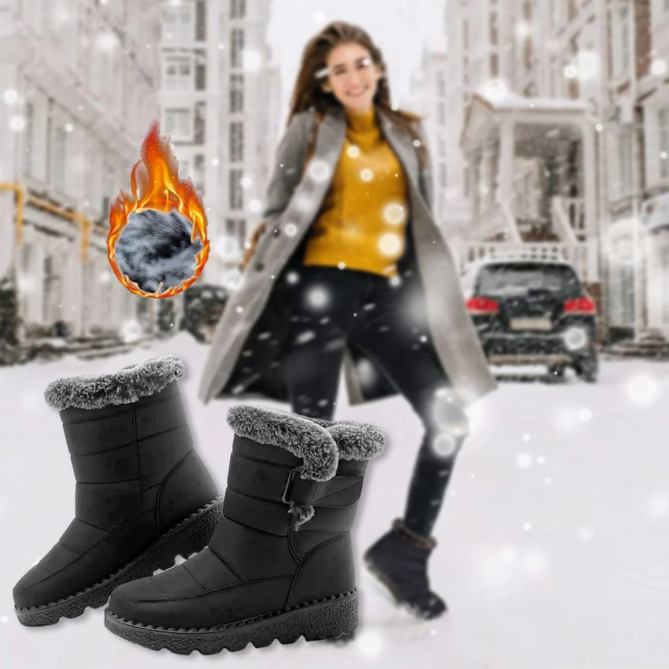 Bottes de Neige Montantes en Fourrure pour femmes