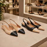 Ballerines Slingback Bicolores – Élégance Chic et Intemporelle