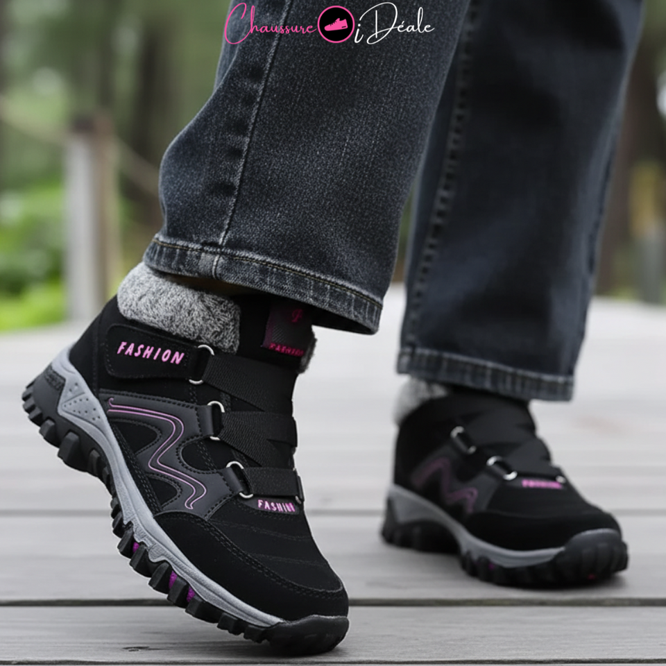 Bottes antidérapantes chaudes et confortables pour femmes