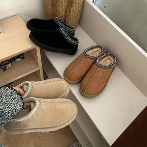 nouvelles pantoufles en laine pour femmes