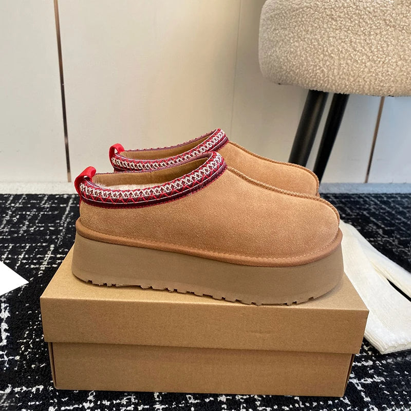 nouvelles pantoufles en laine pour femmes