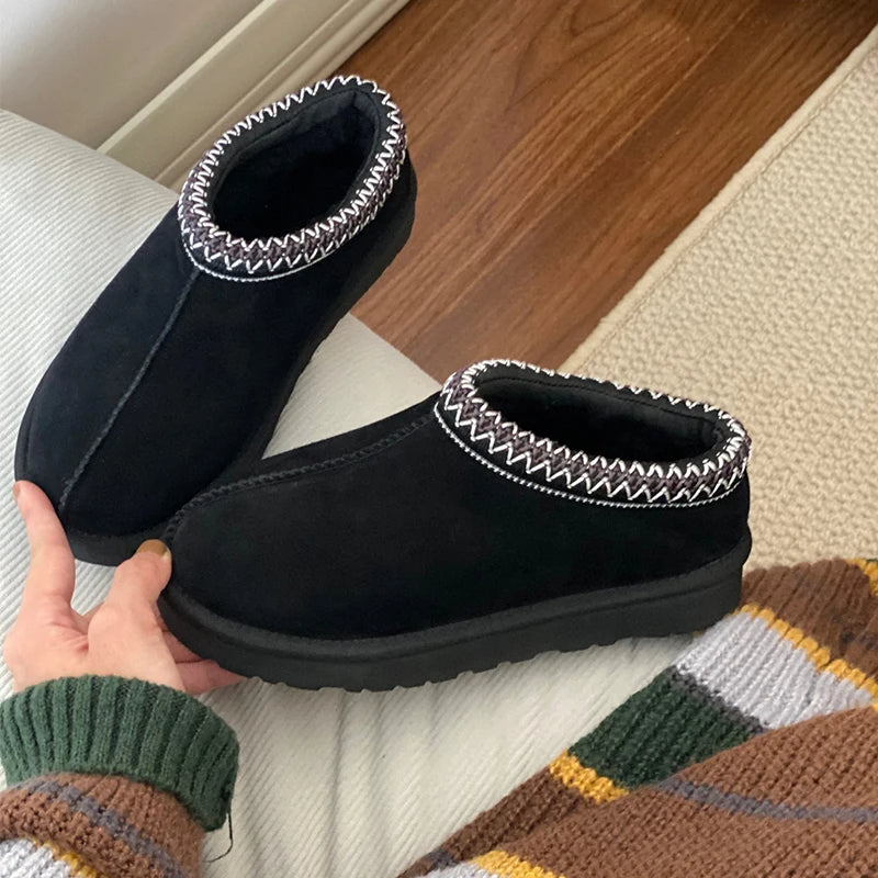 nouvelles pantoufles en laine pour femmes