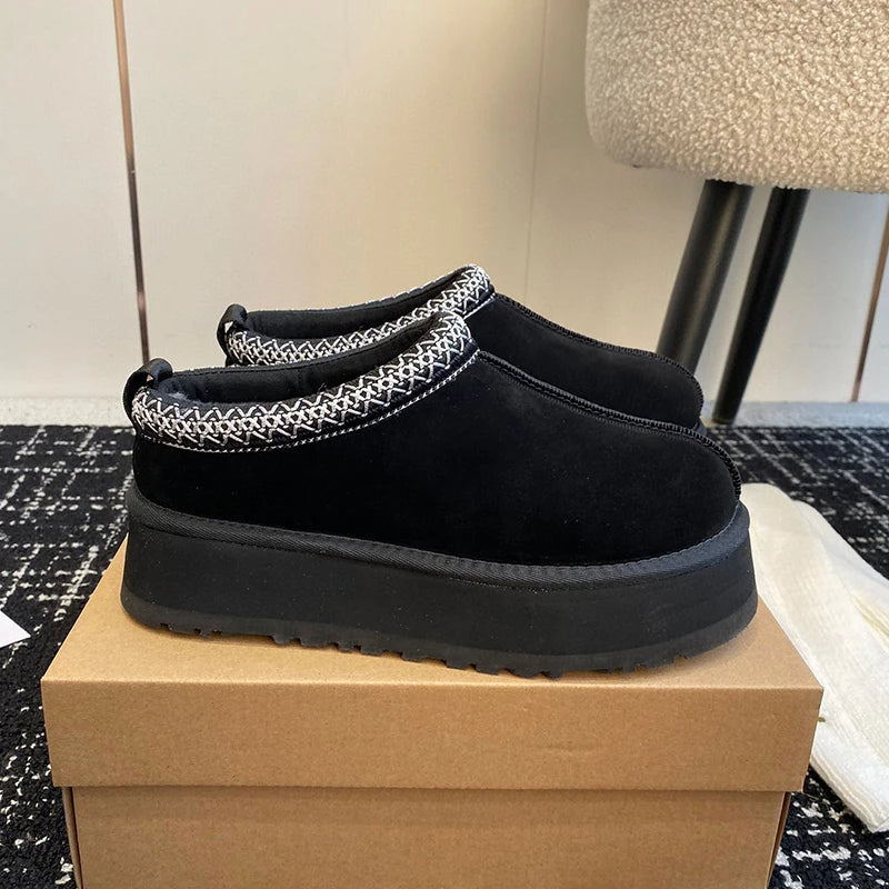 nouvelles pantoufles en laine pour femmes