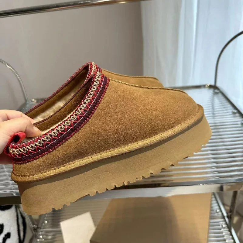 nouvelles pantoufles en laine pour femmes