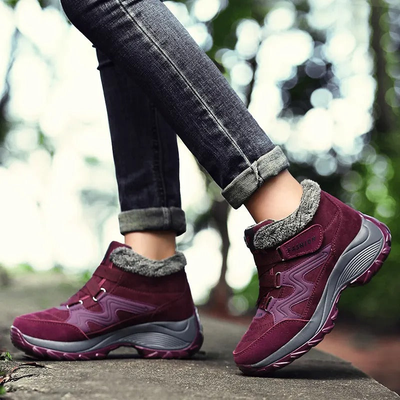 Bottines d'hiver en peluche chaudes pour femmes