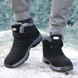 Bottes en cuir antidérapantes chaudes et confortables pour femmes et hommes
