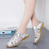 Sandales d'été en cuir décontractées pour femmes