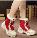 Bottes d'hiver à semelle épaisse imperméables pour femmes