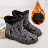Bottines chaudes en peluche multicouleur pour femmes