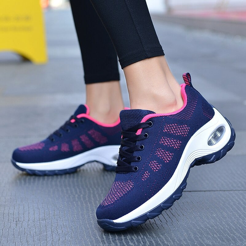 IXII Chaussures Femmes Baskets OrthopéDiques à Plateforme pour Femmes, Chaussures De Marche AntidéRapantes à Coussin d'air Chaussures OrthopéDiques De Course LéGèRes Et Respirantes -F|42EU